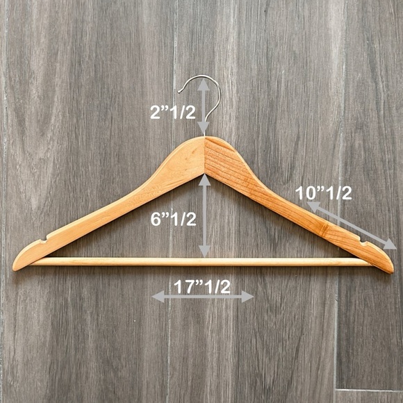 Set of 5-Pack Wooden Hangers - Picture 7 of 7